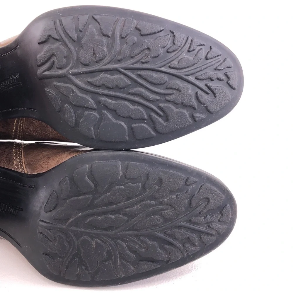 Earth Merlin Taupe Brown Leather Ankle Booties 7 B - Picture 12 of 12